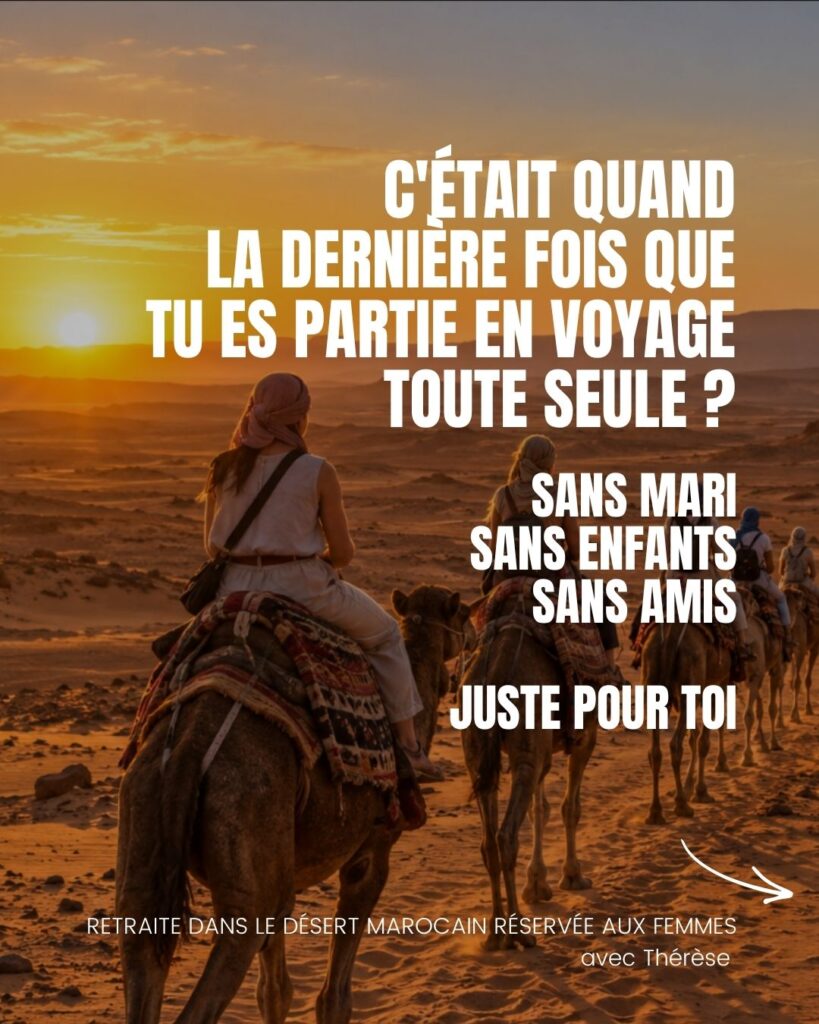 retraite femme désert marocain