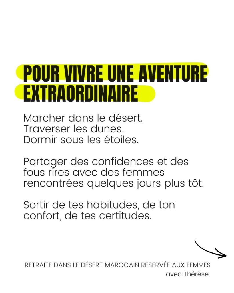 retraite désert femmes